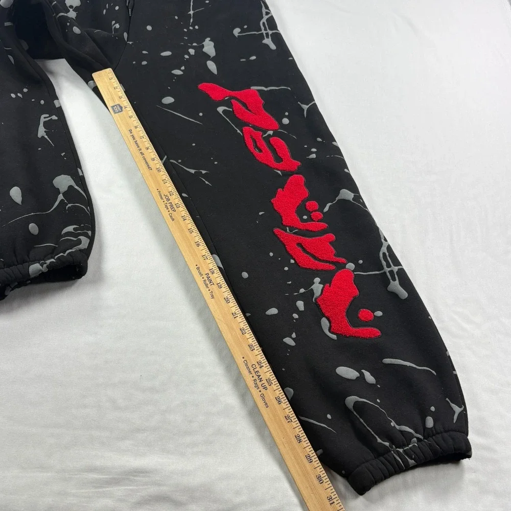 Named Collective Jogger Sweatpants Mens XL Black Tapered Spell Out Streetwear